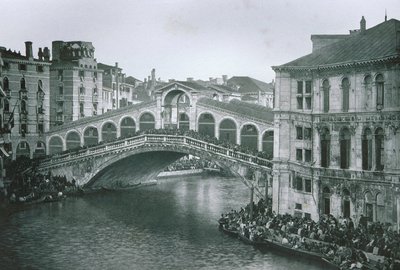 View of the Rialto Bridge by Italian Photographer